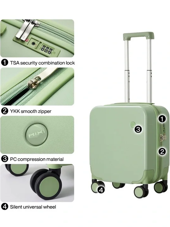 14 IN Underseat Carry On Suitcase - Picture 5 of 8